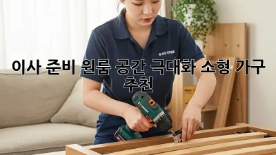 이사 준비? 원룸 공간 극대화 소형 가구 추천!