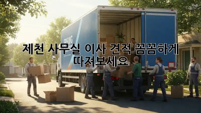 제천 사무실 이사 견적, 꼼꼼하게 따져보세요!